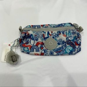 Kipling Fabian Pouch in Popsicle Dream Blue